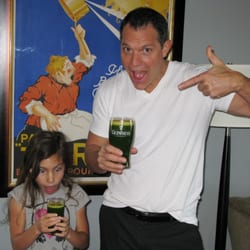 Marcus Ettinger DC - My 9 year old daughter enjoying the taste and benefits of 'green juice.' This is a part of 'natural health.'