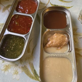 Thai Hot Pot Heaven - so many sauces - Thai Near Me - Portland, Oregon