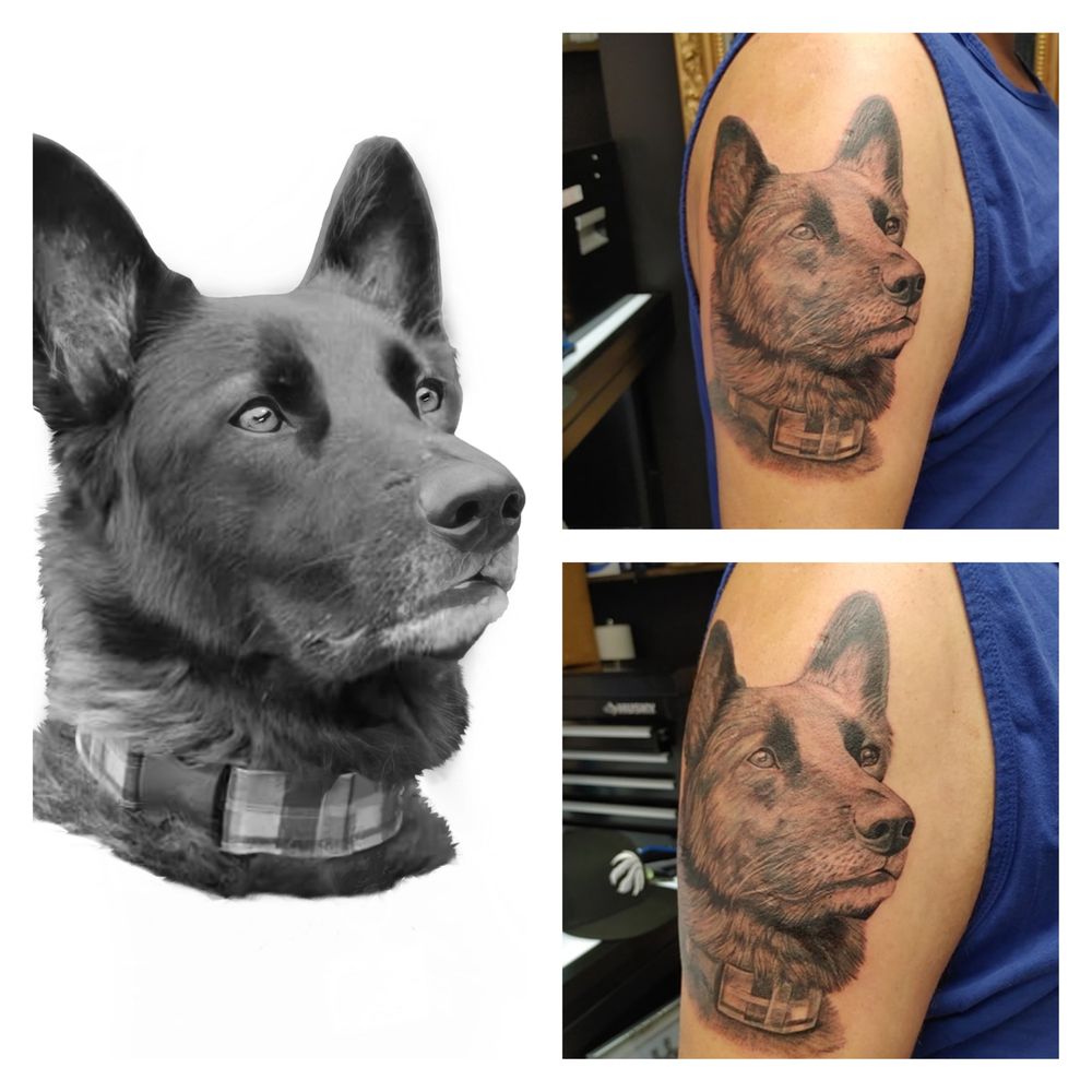 Black Lamp Tattoo Logo
