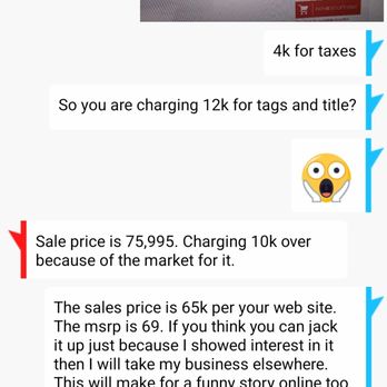 Mac Haik Dodge Chrysler Jeep Ram - text messages with salesman - Car Dealers Near Me - Houston, Texas