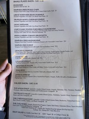 Menu photo 4 Gracious Plates on Main Franklin, NC