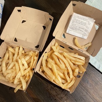 Cali Stack Burgers & Grill - Uncooked fries, one in which we did not order since we sub-upgraded for onion rings. - Cheesesteaks Near Me - Lakeside, California Cali Stack Burgers & Grill - Uncooked fries, one in which we did not order since we sub-upgraded for onion rings. - Cheesesteaks Near Me - Lakeside, California