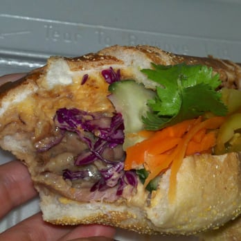 Tyson Bees - The banh mi.  Tried to show a little of everything that was part of the sandwich.  :) - Food Trucks Near Me