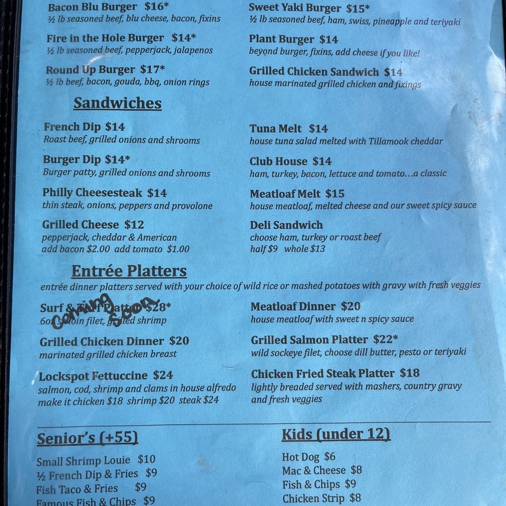 The Lockspot Cafe - Menu - American Near Me - Seattle, Washington The Lockspot Cafe - Menu - American Near Me - Seattle, Washington