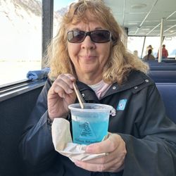 Allen Marine Tours - Mom, enjoying her glacierita.