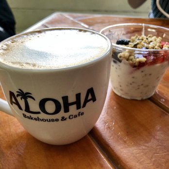 Aloha Bakehouse & Cafe - Latte and parfait - Coffee & Tea Near Me - Honolulu, Hawaii Aloha Bakehouse & Cafe - Latte and parfait - Coffee & Tea Near Me - Honolulu, Hawaii
