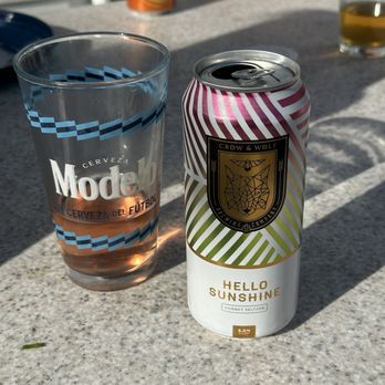The New Custom House - Crow and Wolf Hello Sunshine seltzer - New American Near Me - Avila Beach, California The New Custom House - Crow and Wolf Hello Sunshine seltzer - New American Near Me - Avila Beach, California
