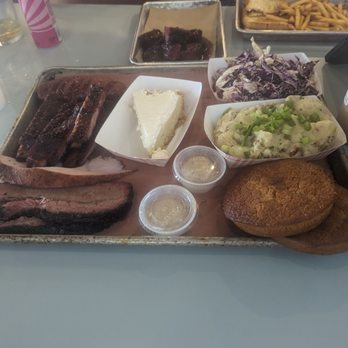 Feges BBQ - Father's Day blowout platter with burnt ends - Barbeque Near Me - Houston, Texas