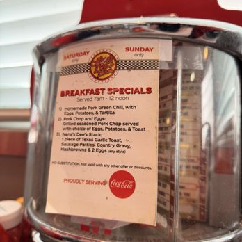 Nana Dee's Diner - Breakfast Specials - April 2026 - Diners Near Me - Mesa, Arizona