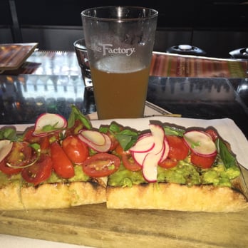 The Cheesecake Factory - Avocado Toast with Blue Moon infused with Malibu shot!!! Yum!! - Desserts Near Me - Wayne, New Jersey