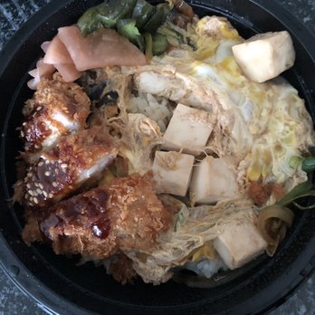 Donburiya - Half & Half Lunch Special with Unatama Don and Katsu Sauce Don - Japanese Near Me - New York, New York
