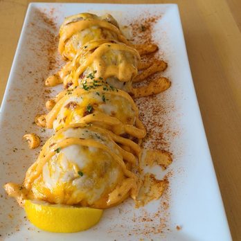 Bay Local Eatery - Crab ball it's a lot of cheese on top - Breakfast & Brunch Near Me - Virginia Beach, Virginia Bay Local Eatery - Crab ball it's a lot of cheese on top - Breakfast & Brunch Near Me - Virginia Beach, Virginia