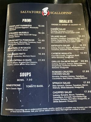 Menu photo 1 Salvatore Scallopini Grosse Pointe Woods, MI