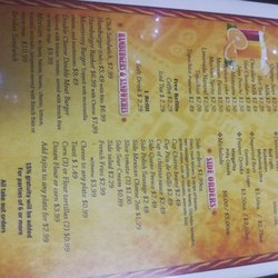Zamora's Restaurant - Menu 2019
