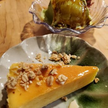 Izakaya Tenkichi - Yuzu cheesecake and matcha ice cream - Japanese Near Me - Honolulu, Hawaii Izakaya Tenkichi - Yuzu cheesecake and matcha ice cream - Japanese Near Me - Honolulu, Hawaii
