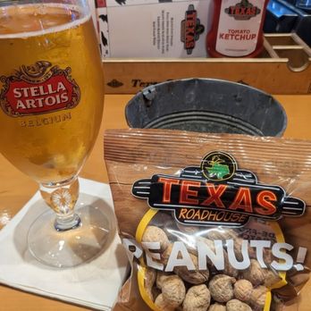 Texas Roadhouse - My beer and the complimentary peanuts they serve - Steakhouses Near Me - Olathe, Kansas