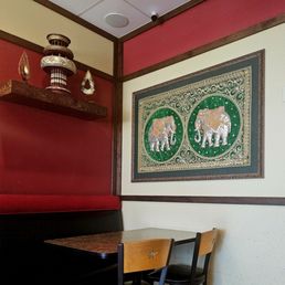 Decor is authentic Thai.