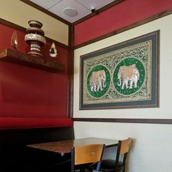 Decor is authentic Thai.