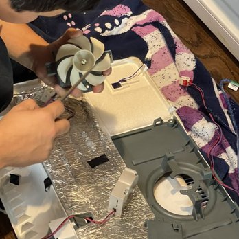 Happy Again Appliance Service - Elijah working on fan motor - Appliances & Repair Near Me Happy Again Appliance Service - Elijah working on fan motor - Appliances & Repair Near Me