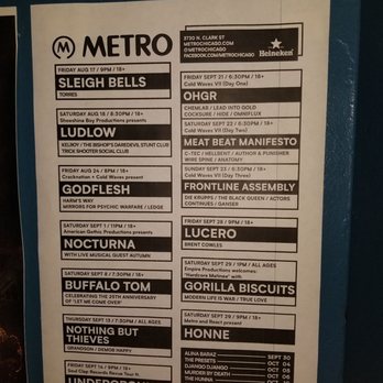 Metro - My brother,  cousin, and sis in law were the headliners! - Music Venues Near Me - Chicago, Illinois