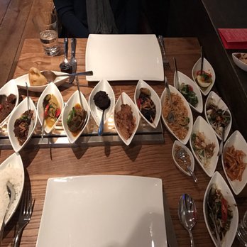 Blauw - So many plates ! We went for the meat - Indonesian Near Me - Amsterdam, New Hampshire