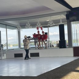 Main floor stage with show girls