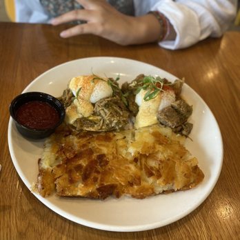 Poached Kitchen - Chile Verde Benedict - Breakfast & Brunch Near Me - Irvine, California
