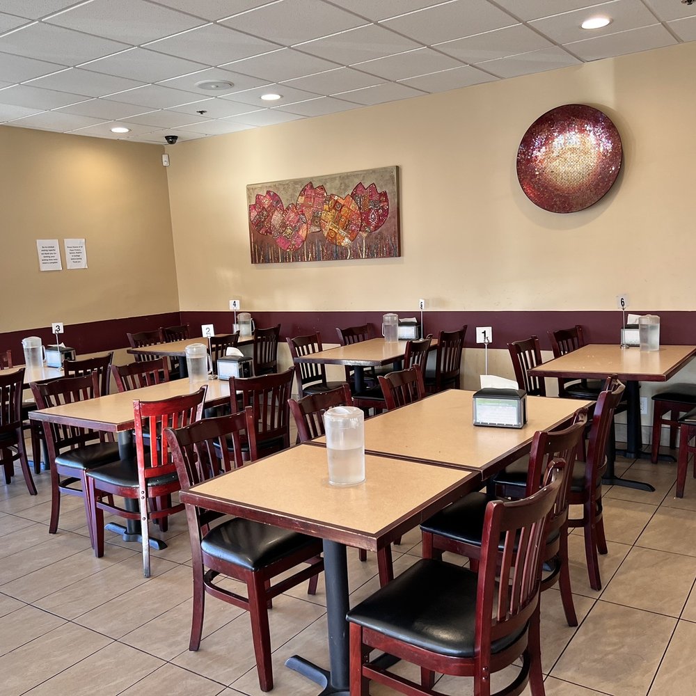 Jay Bharat Restaurant - empty tables and chairs - Indian Near Me - Newark, California Jay Bharat Restaurant - empty tables and chairs - Indian Near Me - Newark, California