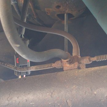 Hunter's Auto Service - Brake line in rear not replaced as it was "in good condition". This is rust. - Auto Repair Near Me - Delavan, Wisconsin