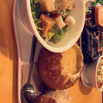 Panera Bread - Caesar Salad and Broccoli Cheddar Bread Bowl - Salad Near Me - Conyers, Georgia