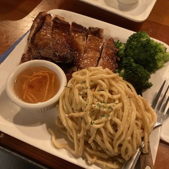 Perilla - garlic noodles with five spice chicken ($13.5) - Vietnamese Near Me - San Francisco, California Perilla - garlic noodles with five spice chicken ($13.5) - Vietnamese Near Me - San Francisco, California