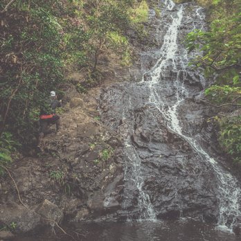 Ka'au Crater - Climbing up waterfall #3. - Hiking Near Me - Honolulu, Hawaii