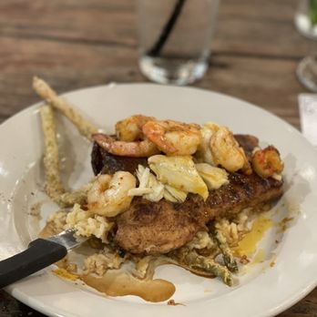 The Little Big Cup - Swordfish topped with lump crab, shrimp on a bed of rice and fried asparagus - Coffee & Tea Near Me - Arnaudville, Louisiana The Little Big Cup - Swordfish topped with lump crab, shrimp on a bed of rice and fried asparagus - Coffee & Tea Near Me - Arnaudville, Louisiana