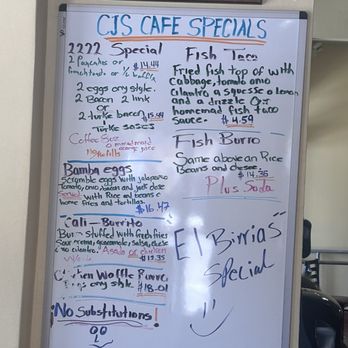 CJ’s Cafe - Specials menu. - Mexican Near Me - Los Angeles, California CJ’s Cafe - Specials menu. - Mexican Near Me - Los Angeles, California