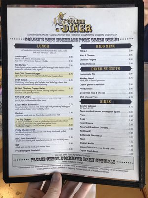 Menu photo 8 The Golden Diner Golden, CO Menu photo 8 The Golden Diner Golden, CO