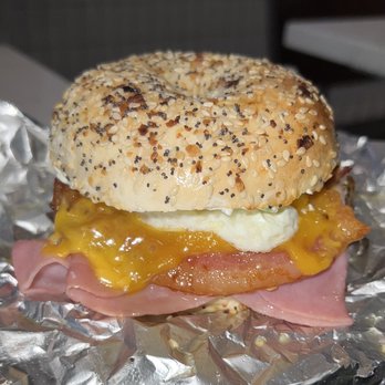Bakehouse 46 - The Big Baker with an Everything Bagel and Scallion Cream Cheese - Bakeries Near Me - Grosse Pointe, Michigan