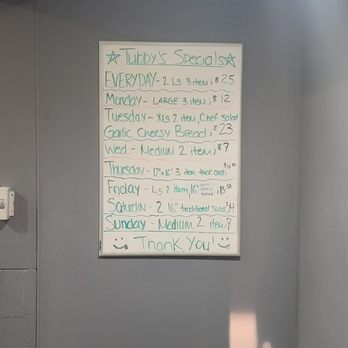 Tubby's Pizza - Daily specials. - Italian Near Me - Galion, Ohio Tubby's Pizza - Daily specials. - Italian Near Me - Galion, Ohio