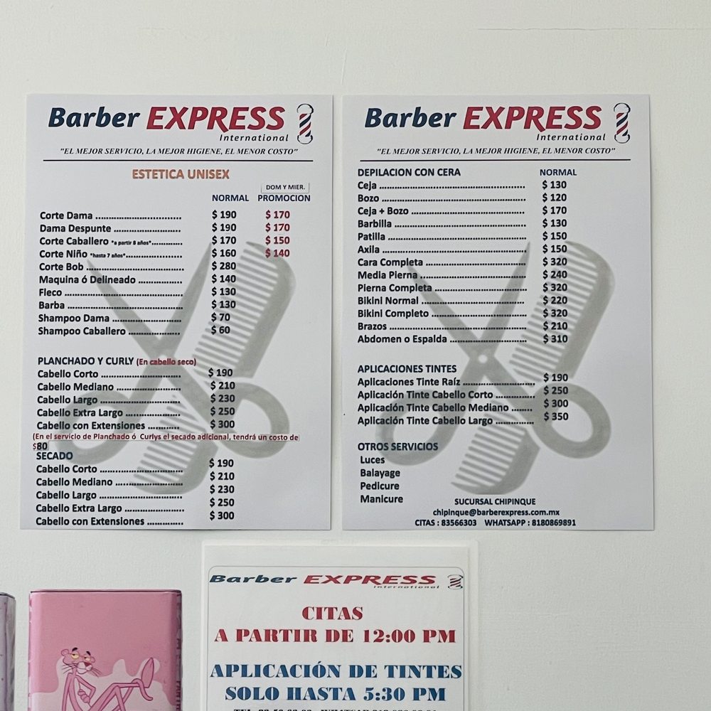 Barber Express - Prices are very competitive. - Barbers Near Me - Monterrey, NLE Barber Express - Prices are very competitive. - Barbers Near Me - Monterrey, NLE
