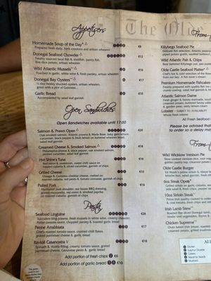 Menu photo 1 Olde Castle Bar Donegal, DL Menu photo 1 Olde Castle Bar Donegal, DL