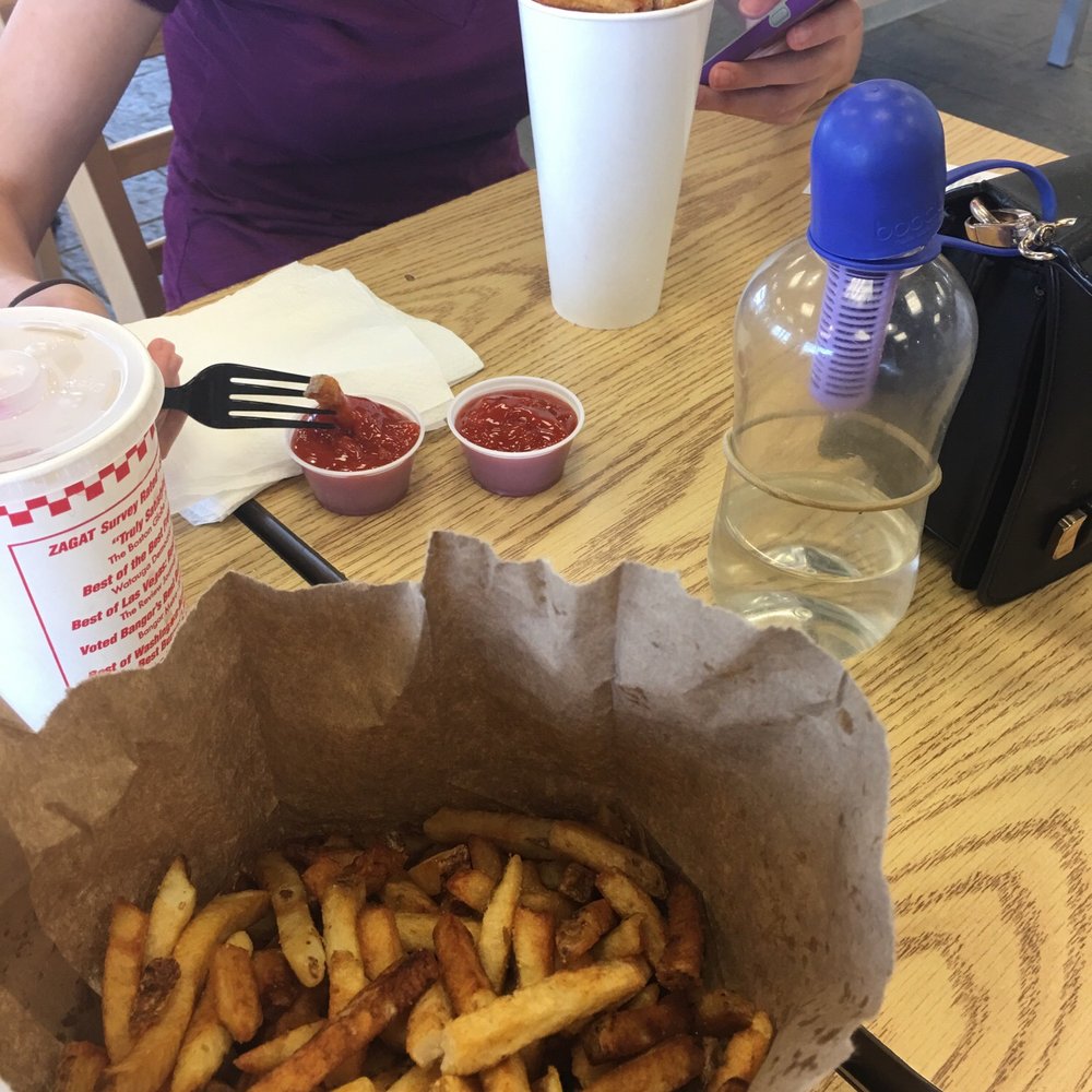 Large fries!!! A whole cup full, and the bag!!!!