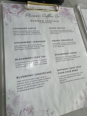 Menu photo 1 Presso Coffee Camas, WA