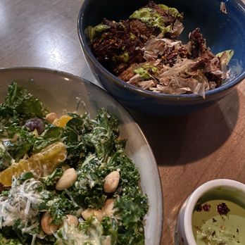 Hemlock House - Kale salad and crab, bacon hush puppies (w/ aji verdi dipping sauce) - Tapas/Small Plates Near Me - Swissvale, Pennsylvania