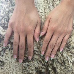 Color french gel manicure