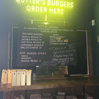 Butter's Burgers - Menu - Burgers Near Me - Napa, California
