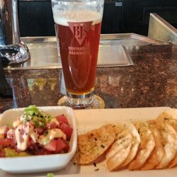 BJ's Restaurant & Brewhouse - Jeremiah Red and Ahi Poke...my 2 favorite things!
