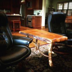 Rustik by Underwood - Cherry top and a Rhododendroin base coffee table with a satin finish