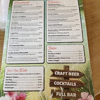 Beachcomber Restaurant - Menu - Seafood Near Me - Saint Augustine, Florida