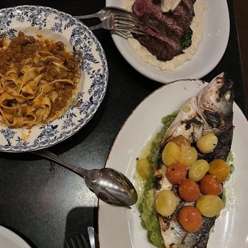 Rossoblu - TAGLIATELLE RAGU BRANZINO WESTHOLME WAGYU BAVETTE STEAK (8oz) - Italian Near Me - Los Angeles, California