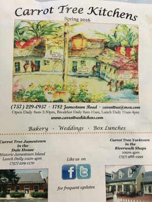 Menu photo 8 Carrot Tree Kitchens Williamsburg, VA Menu photo 8 Carrot Tree Kitchens Williamsburg, VA