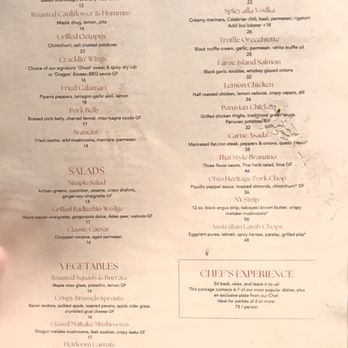 The Last Page - Menu (appetizers, mains, sides) - New American Near Me - Beachwood, Ohio The Last Page - Menu (appetizers, mains, sides) - New American Near Me - Beachwood, Ohio